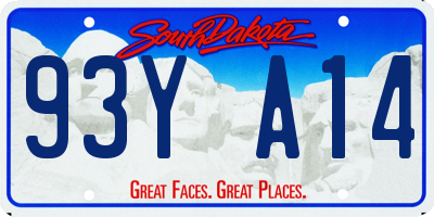 SD license plate 93YA14