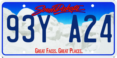 SD license plate 93YA24