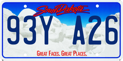 SD license plate 93YA26