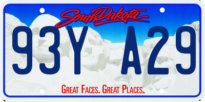 SD license plate 93YA29