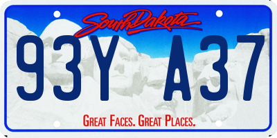 SD license plate 93YA37