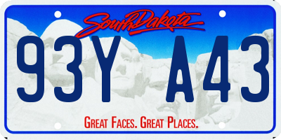 SD license plate 93YA43