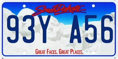 SD license plate 93YA56
