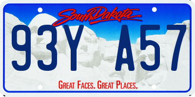SD license plate 93YA57