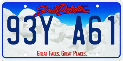 SD license plate 93YA61