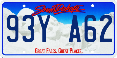 SD license plate 93YA62