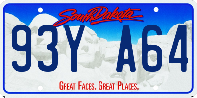 SD license plate 93YA64