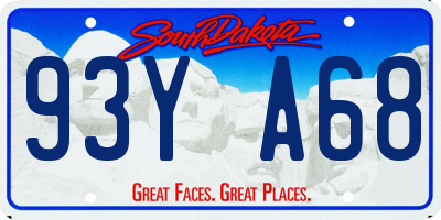 SD license plate 93YA68