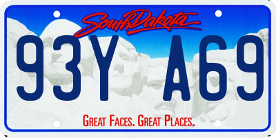 SD license plate 93YA69