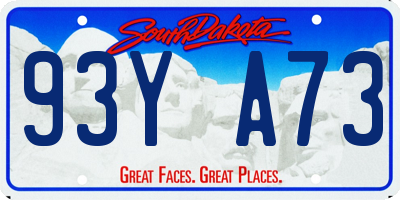 SD license plate 93YA73