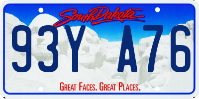 SD license plate 93YA76