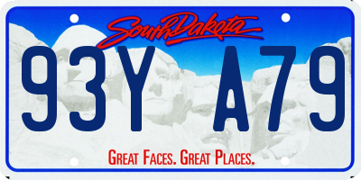 SD license plate 93YA79