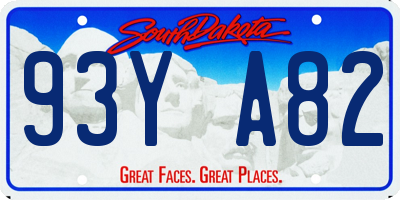 SD license plate 93YA82