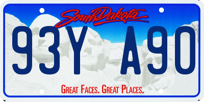 SD license plate 93YA90