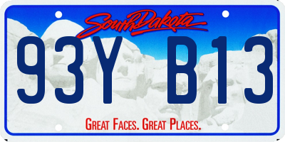 SD license plate 93YB13