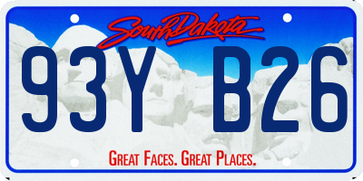 SD license plate 93YB26