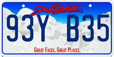 SD license plate 93YB35