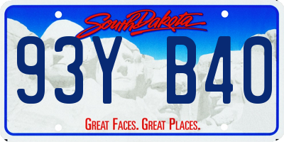 SD license plate 93YB40