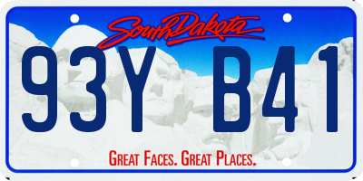 SD license plate 93YB41
