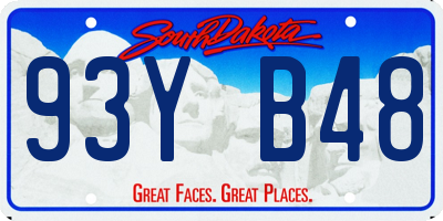SD license plate 93YB48