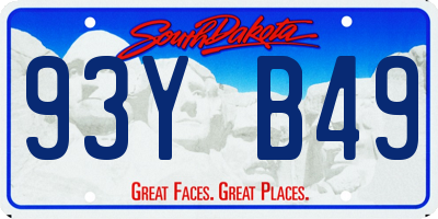 SD license plate 93YB49
