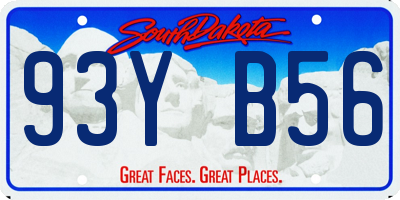 SD license plate 93YB56