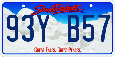 SD license plate 93YB57