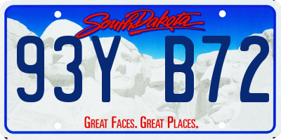 SD license plate 93YB72