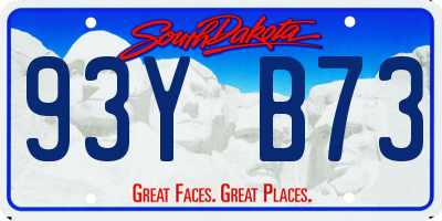 SD license plate 93YB73