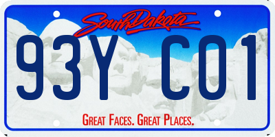 SD license plate 93YC01
