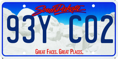 SD license plate 93YC02