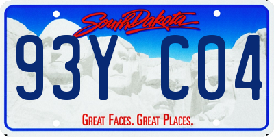 SD license plate 93YC04