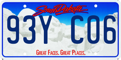 SD license plate 93YC06