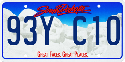 SD license plate 93YC10