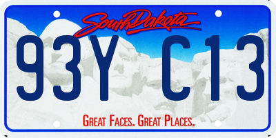 SD license plate 93YC13