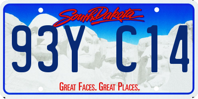 SD license plate 93YC14