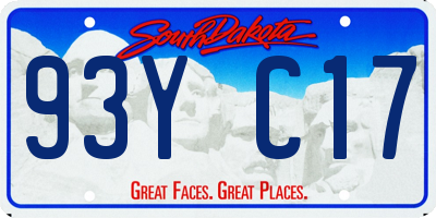 SD license plate 93YC17