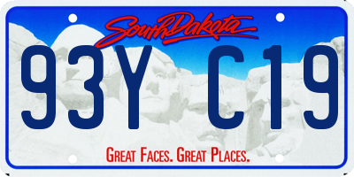 SD license plate 93YC19