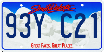SD license plate 93YC21
