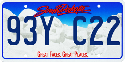 SD license plate 93YC22