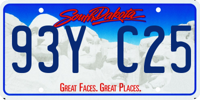 SD license plate 93YC25