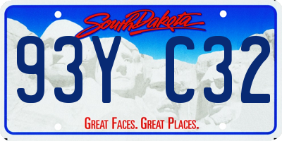 SD license plate 93YC32