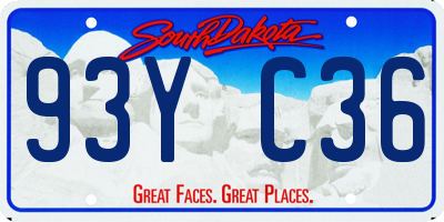 SD license plate 93YC36