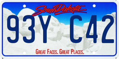 SD license plate 93YC42