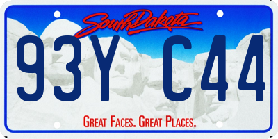 SD license plate 93YC44