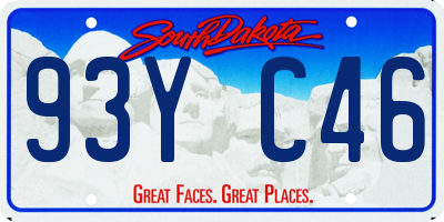 SD license plate 93YC46