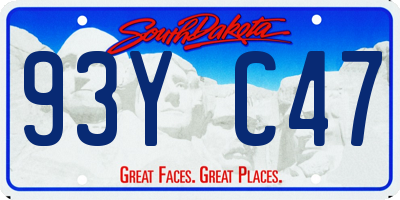 SD license plate 93YC47