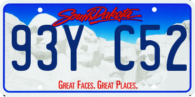 SD license plate 93YC52