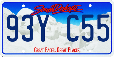 SD license plate 93YC55
