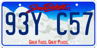 SD license plate 93YC57